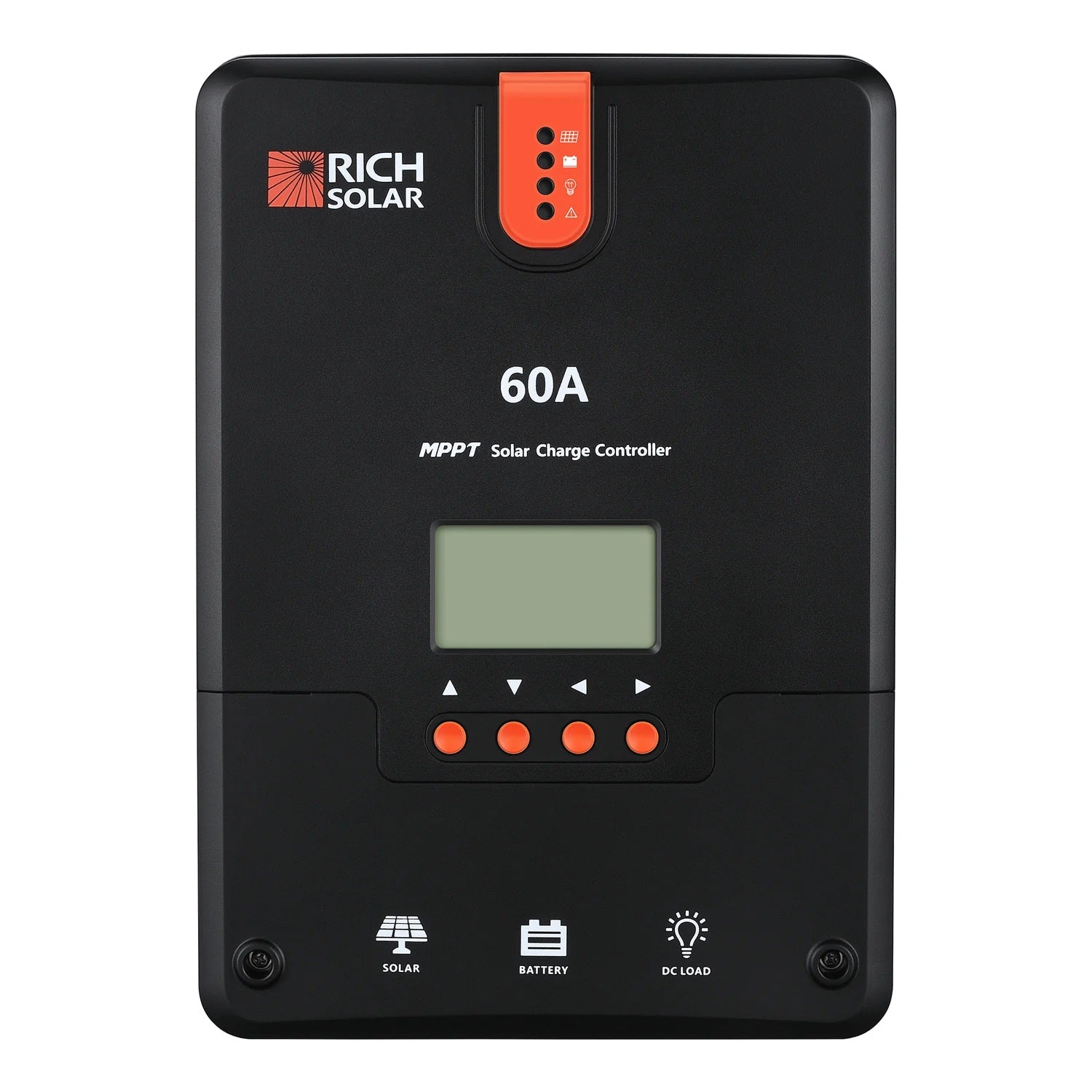 Rich Solar 60 Amp MPPT Solar Charge Controller Front View