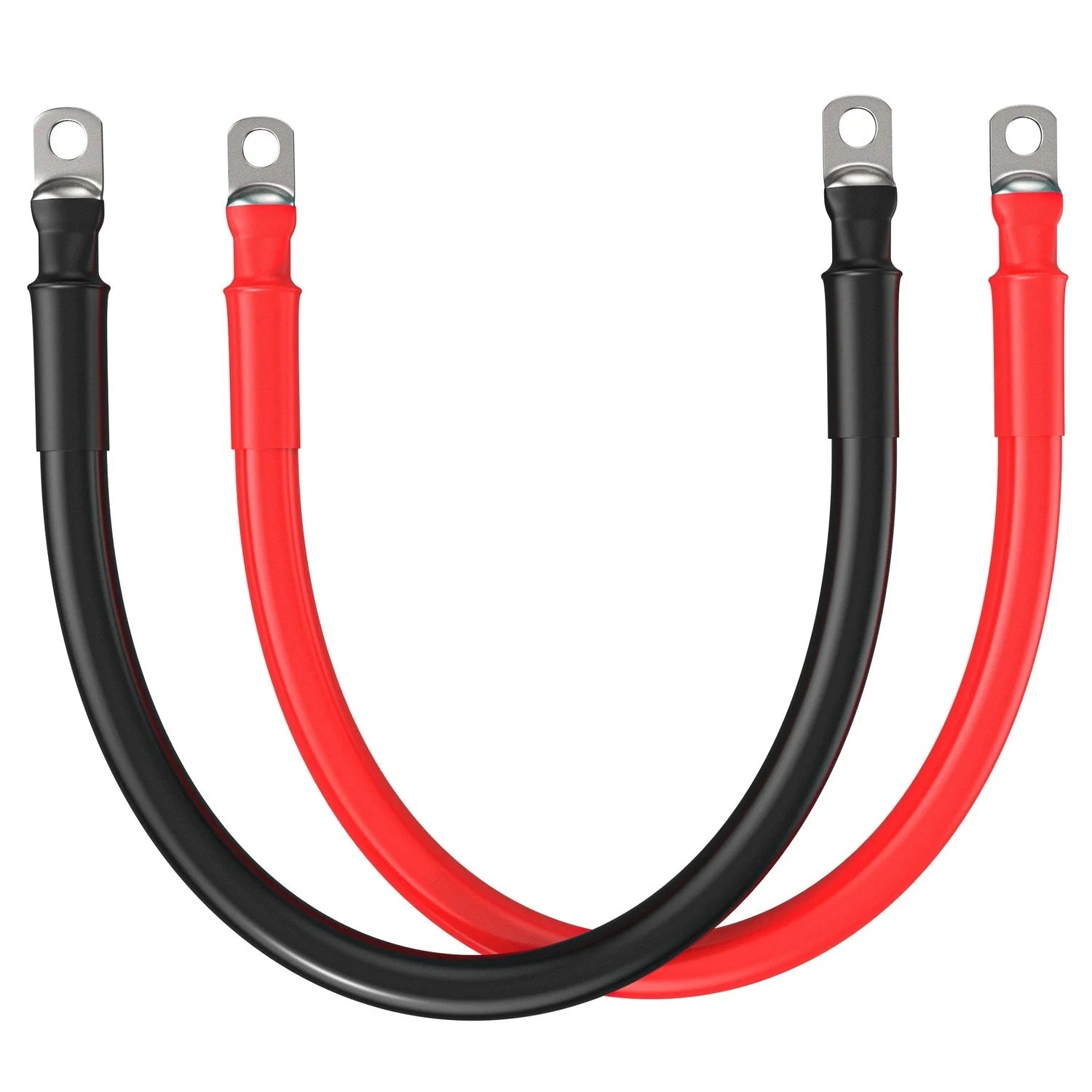 Rich Solar 8  Gauge (AWG) Black and Red Pure Copper Inverter Battery Cables