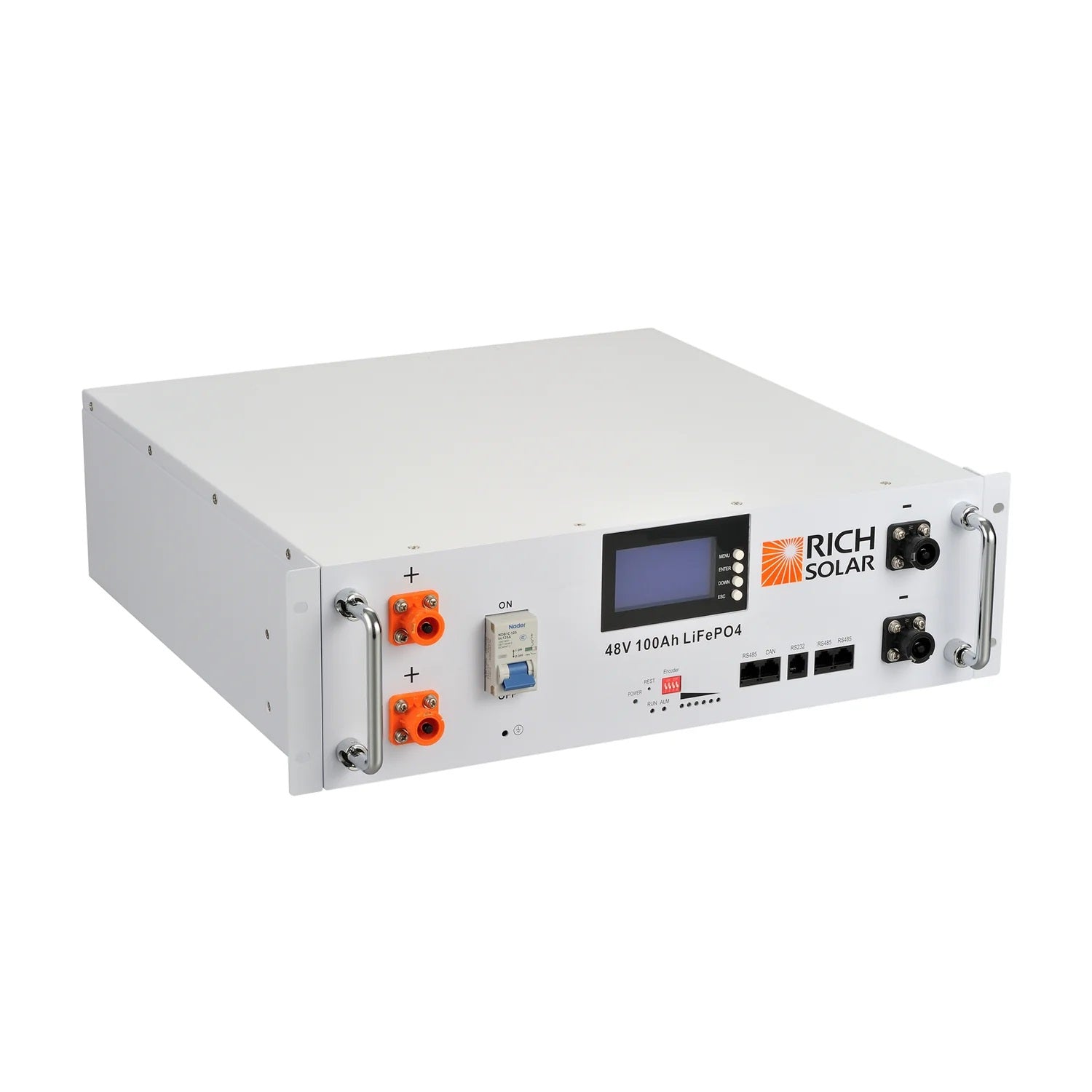 Rich Solar Alpha 5 Server Lithium Iron Phosphate Battery Left Side View
