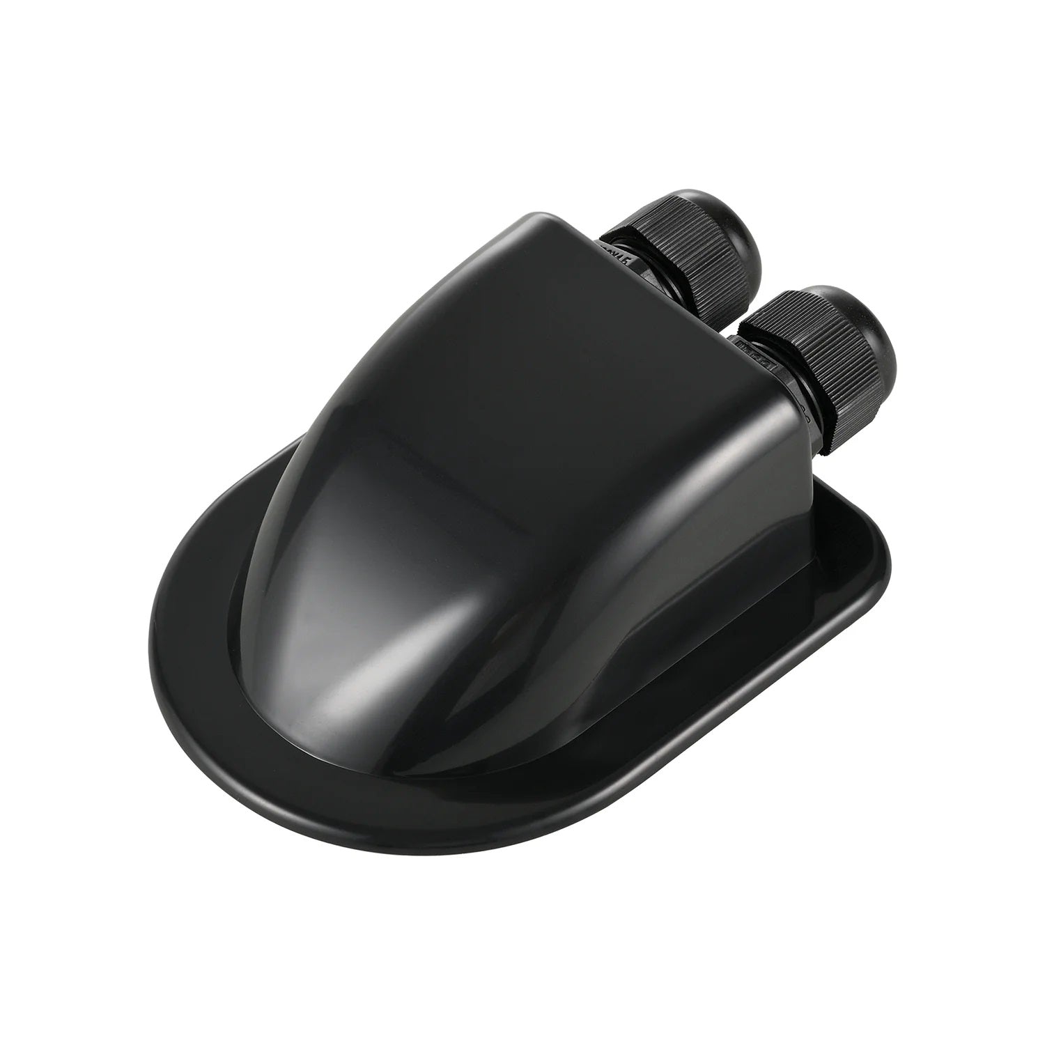 Rich Solar Cable Entry Housing Back Slant View Black