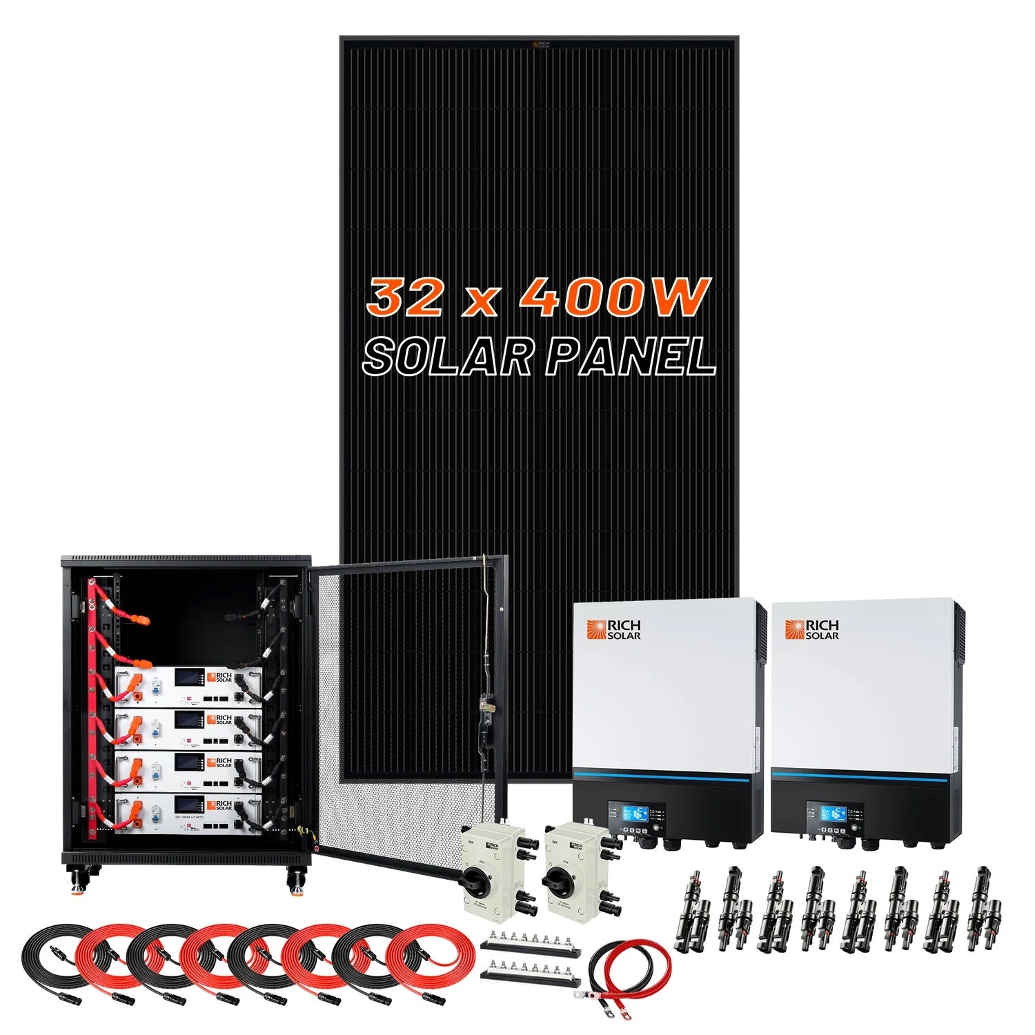 Complete Off Grid Rich Solar Complete Off-Grid Solar Kit | 13,000W 120/240V Output | 48V ...