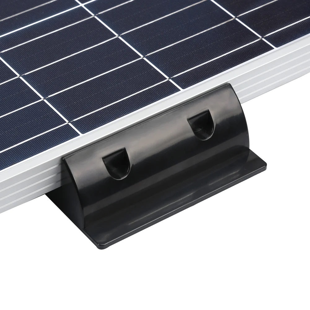 Rich Solar Corner Bracket Mount Set of 6 BLACK At The Panel Side View