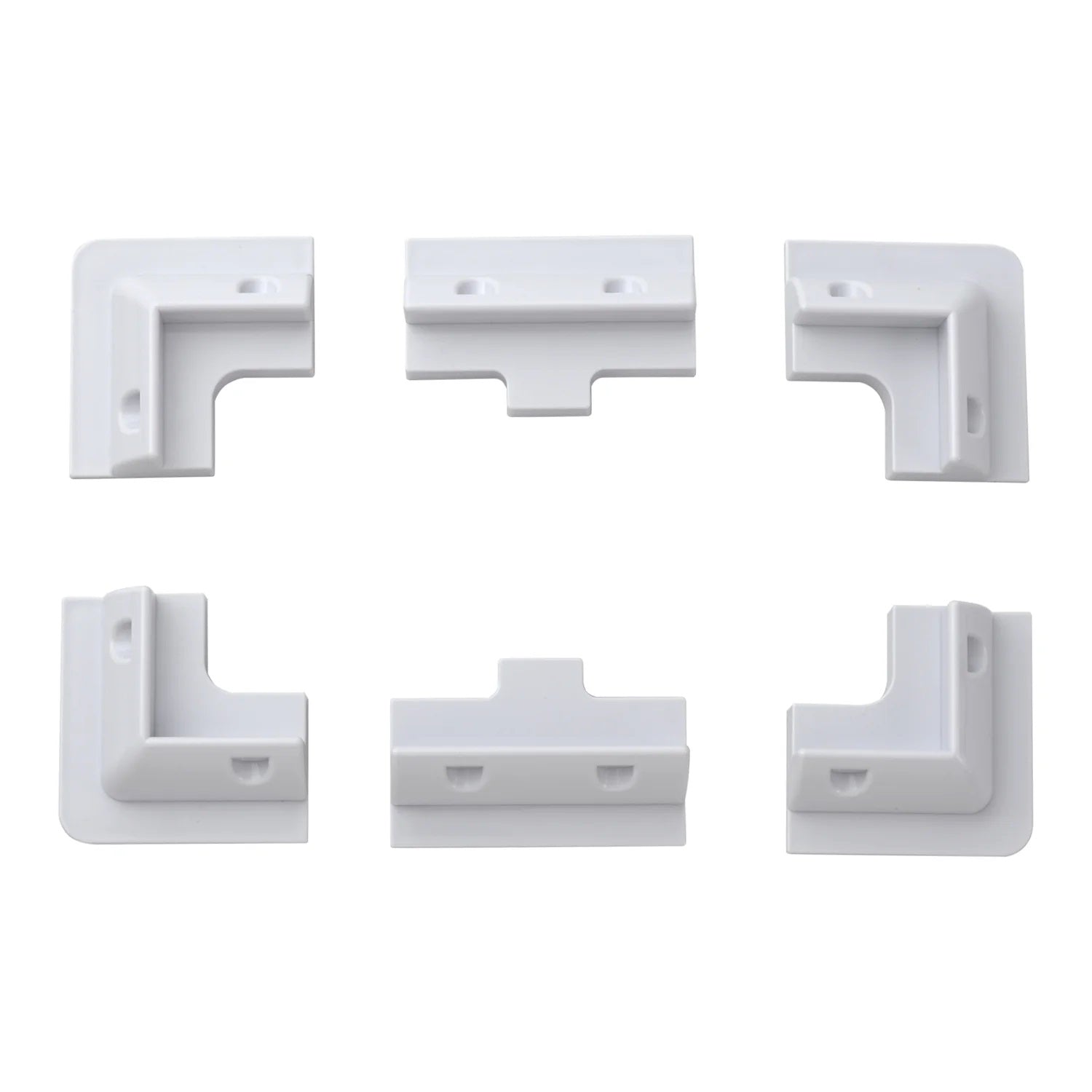 White Rich Solar Corner Bracket Mount Set of 6