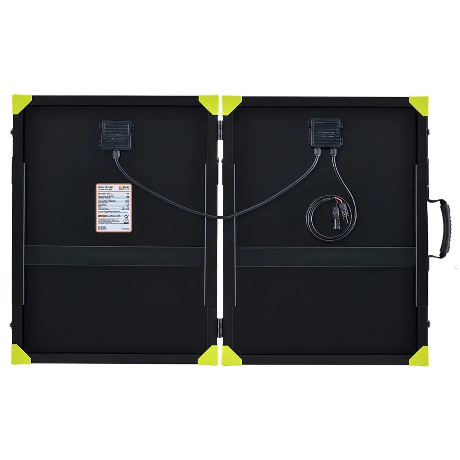 Rich Solar MEGA 100 Watt Portable Solar Panel Briefcase Packed Front View