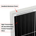 Rich Solar MEGA 200 Watt Monocrystalline Solar Panel Anodized Aluminum Frame