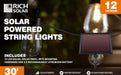 Rich Solar Powered String Lights 12 Led Bulbs Specification
