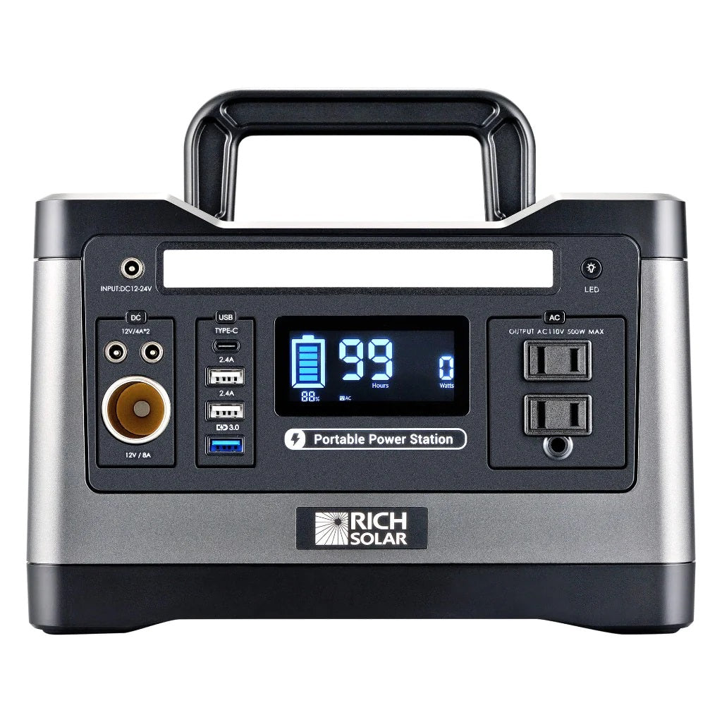 Rich Solar X500 Lithium Portable Power Station Front View