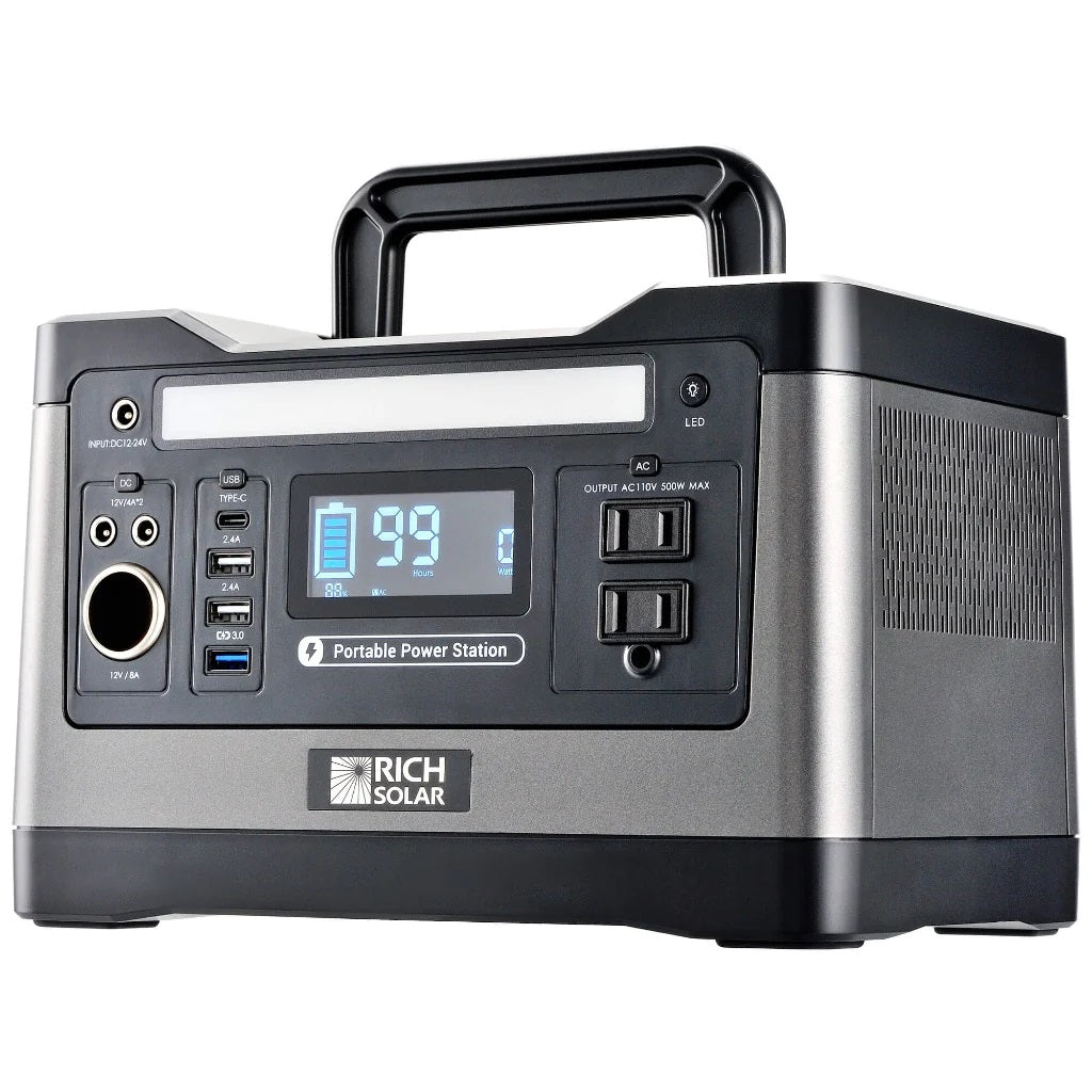 Rich Solar X500 Lithium Portable Power Station Right Side View