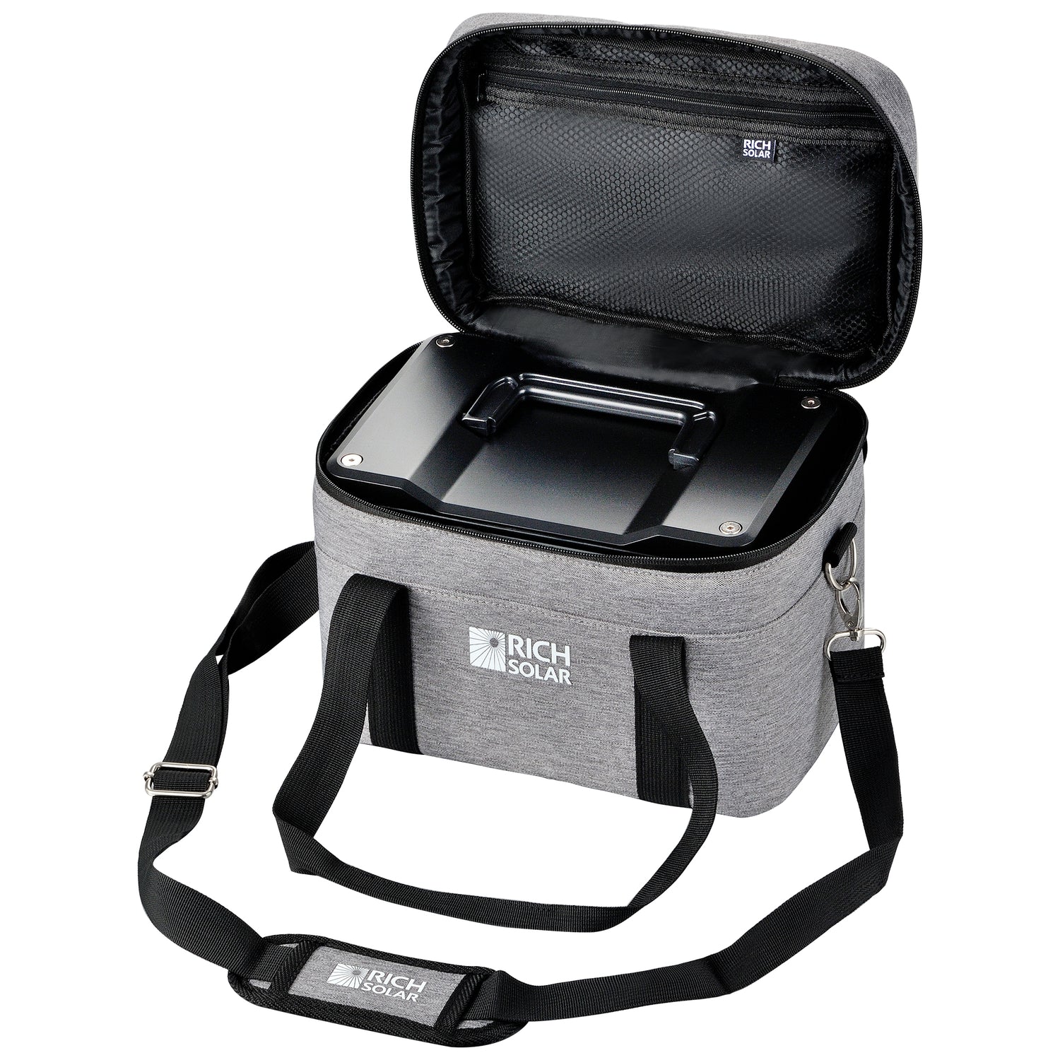Rich Solar X500 Solar Generator Kit 540Wh Generator and 100 Watt Portable Solar Panel Black In Bag