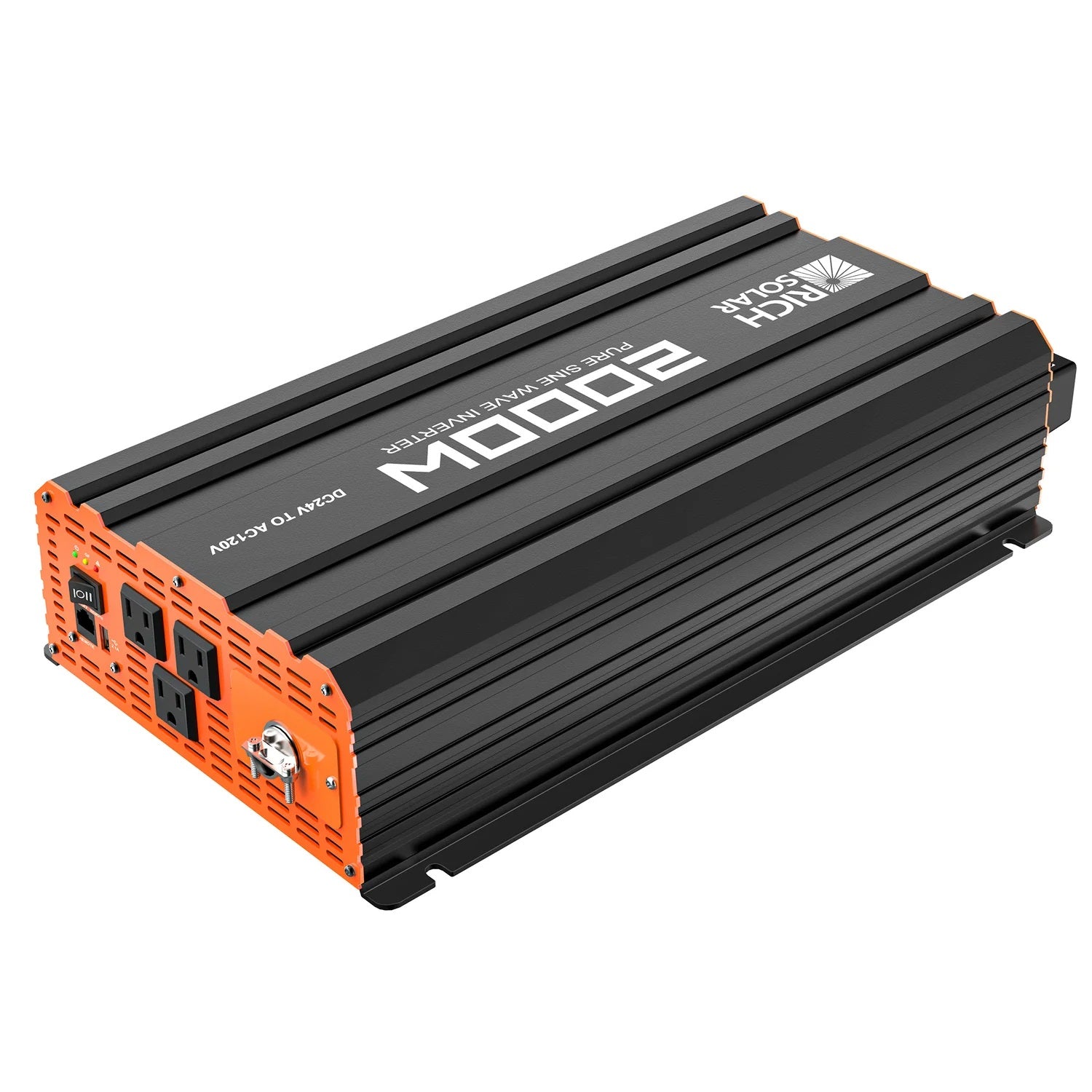 Rich Solar 2000 Watt 24 Volt Industrial Pure Sine Wave Inverter Right Side View