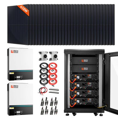 Rich Solar 13,000W 120/240V Output Complete Off-Grid Solar Kit