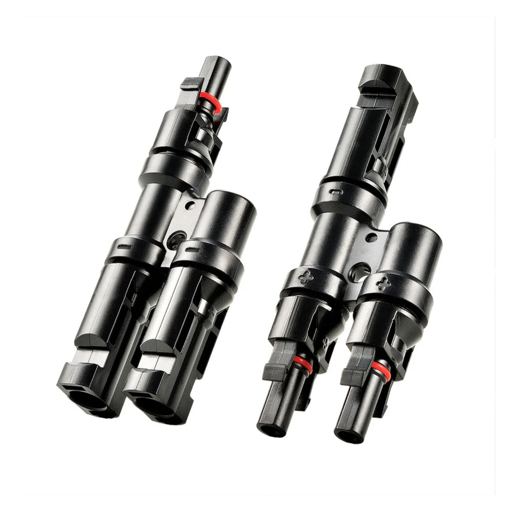 Rich Solar 8000W 48V 120/240VAC Cabin Kit Two black mechanical components on a white background