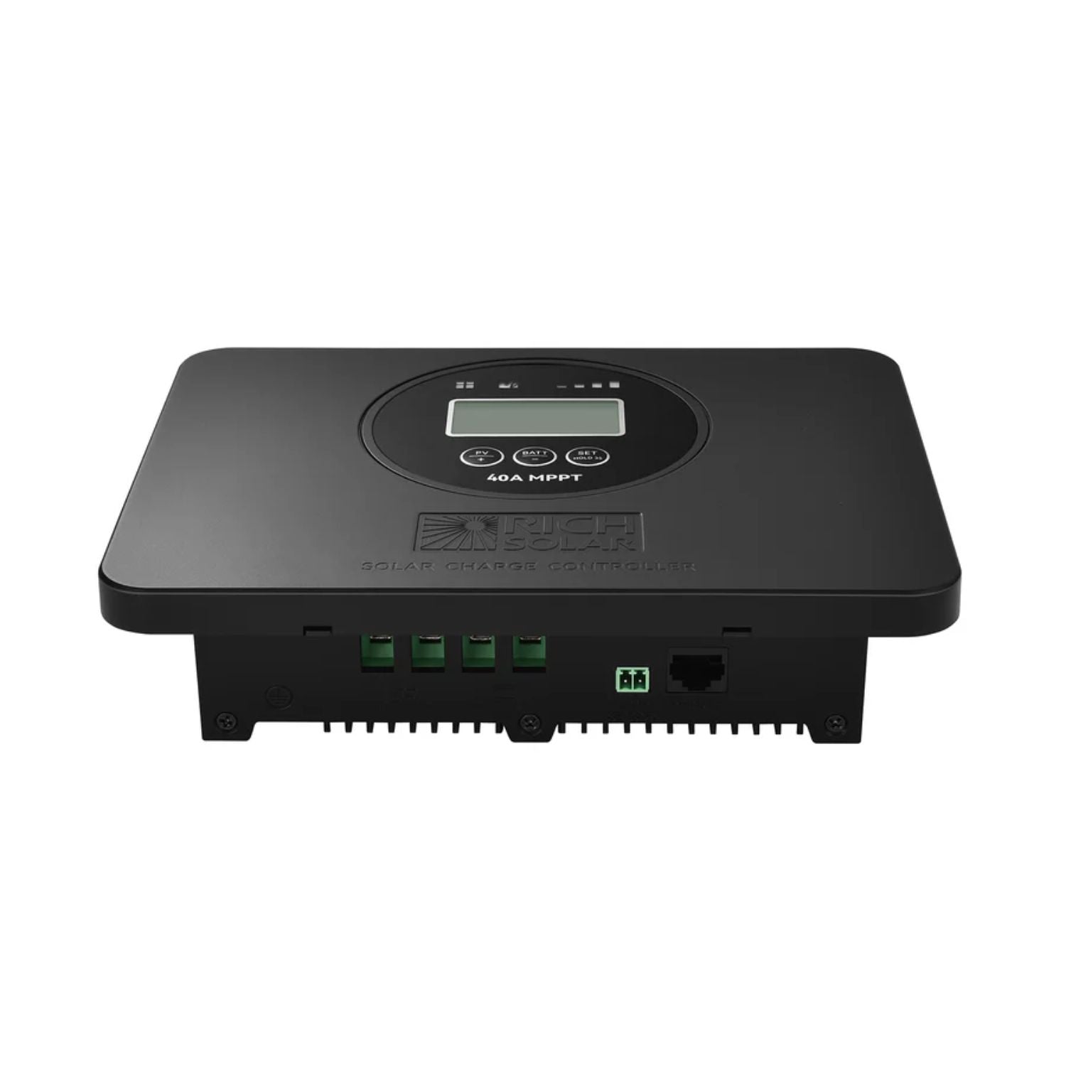Rich Solar BRAVO PRO 40 showing the bottom and front view