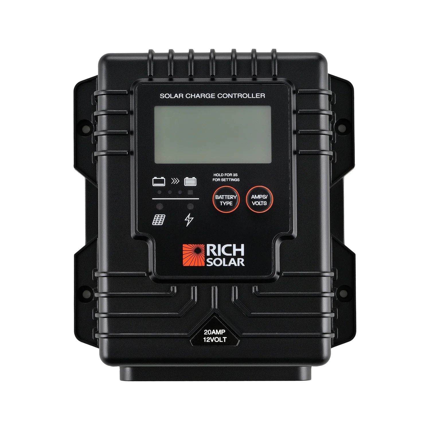 Rich Solar Kit Charge controller close up