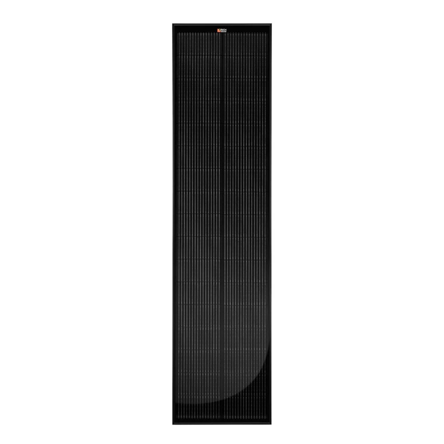 Rich Solar MEGA 130 Watt Slim Solar Panel black front view