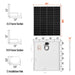Rich Solar MEGA 175 PRO 175 Watt Solar Panel with 20 FT MC4 Extension Cable Set dimensions