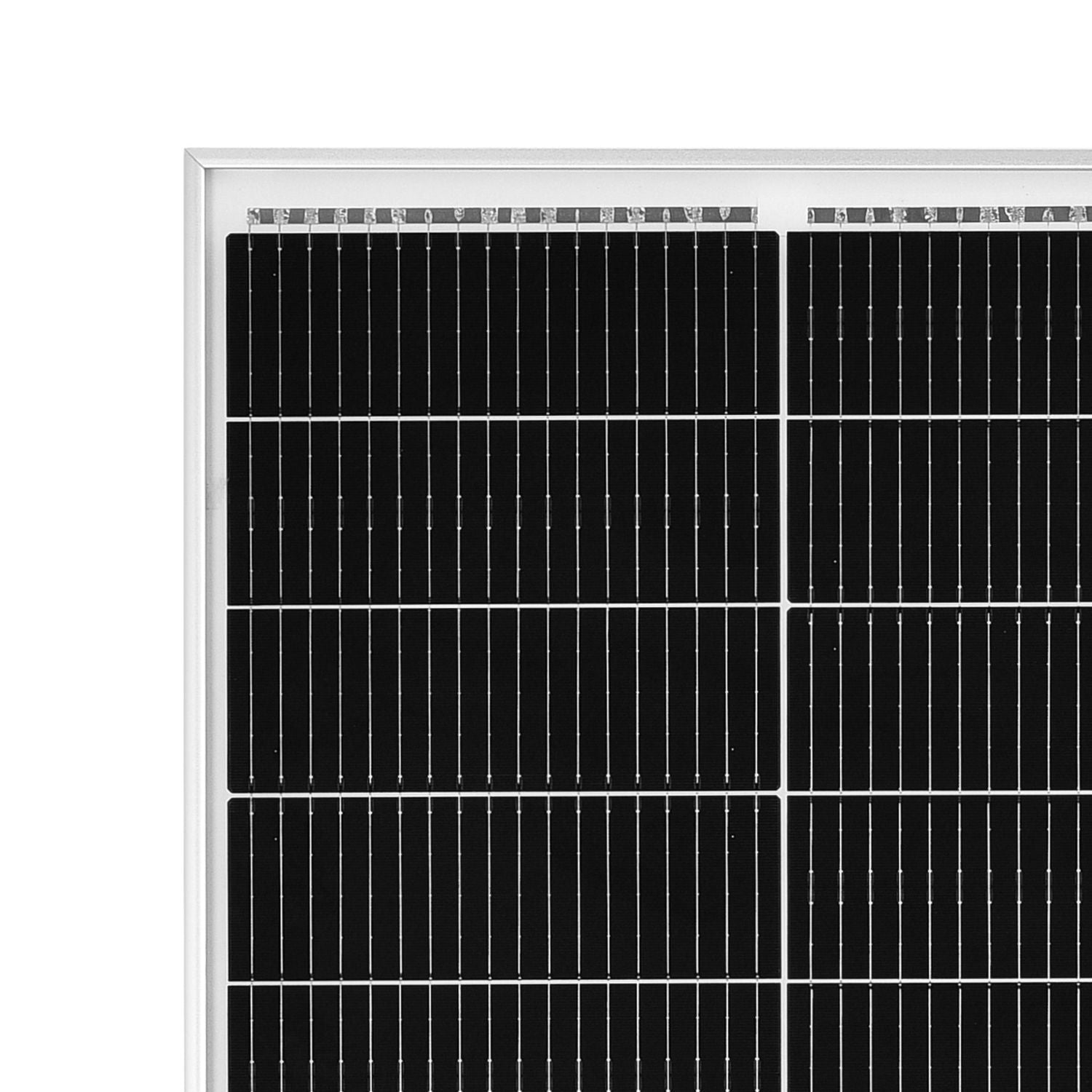 Rich Solar MEGA 175 PRO 175 Watt Solar Panel with 20 FT MC4 Extension Cable Set edge close up view
