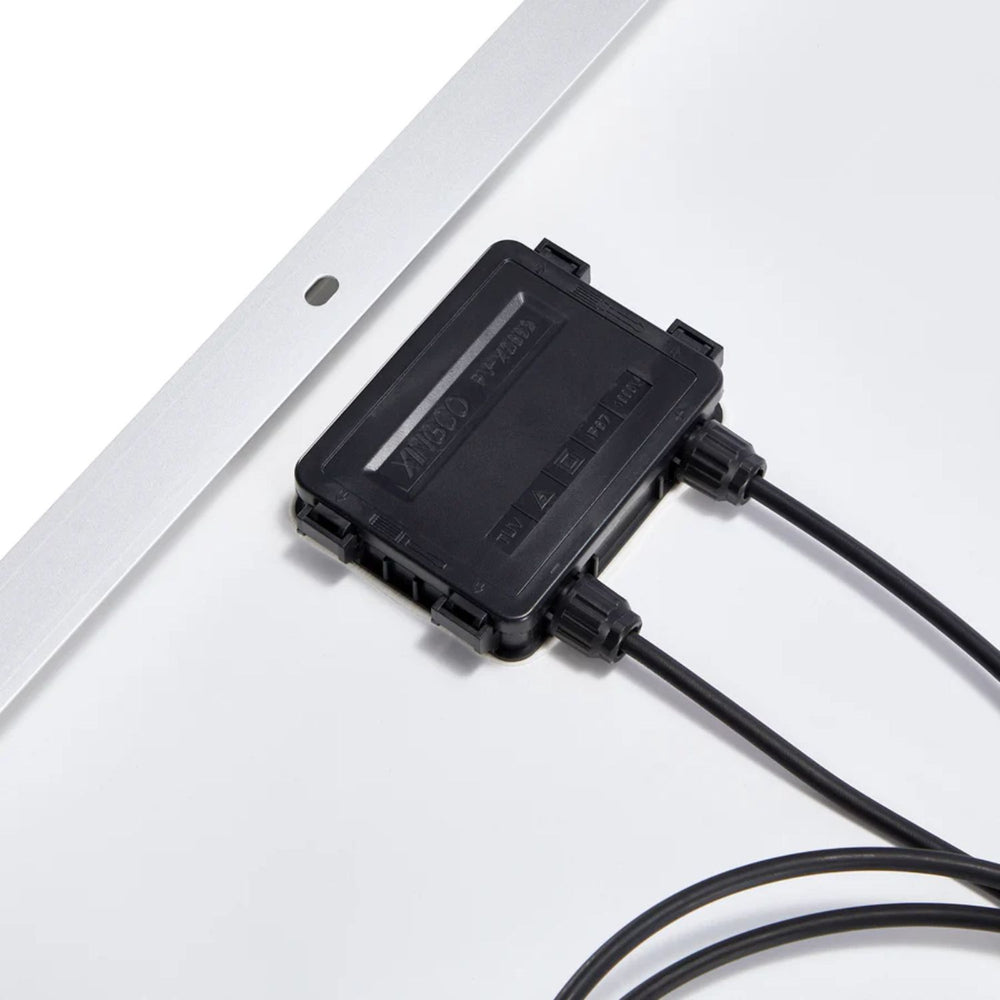 Rich Solar MEGA 200 PRO Solar Panel with cables on a white background