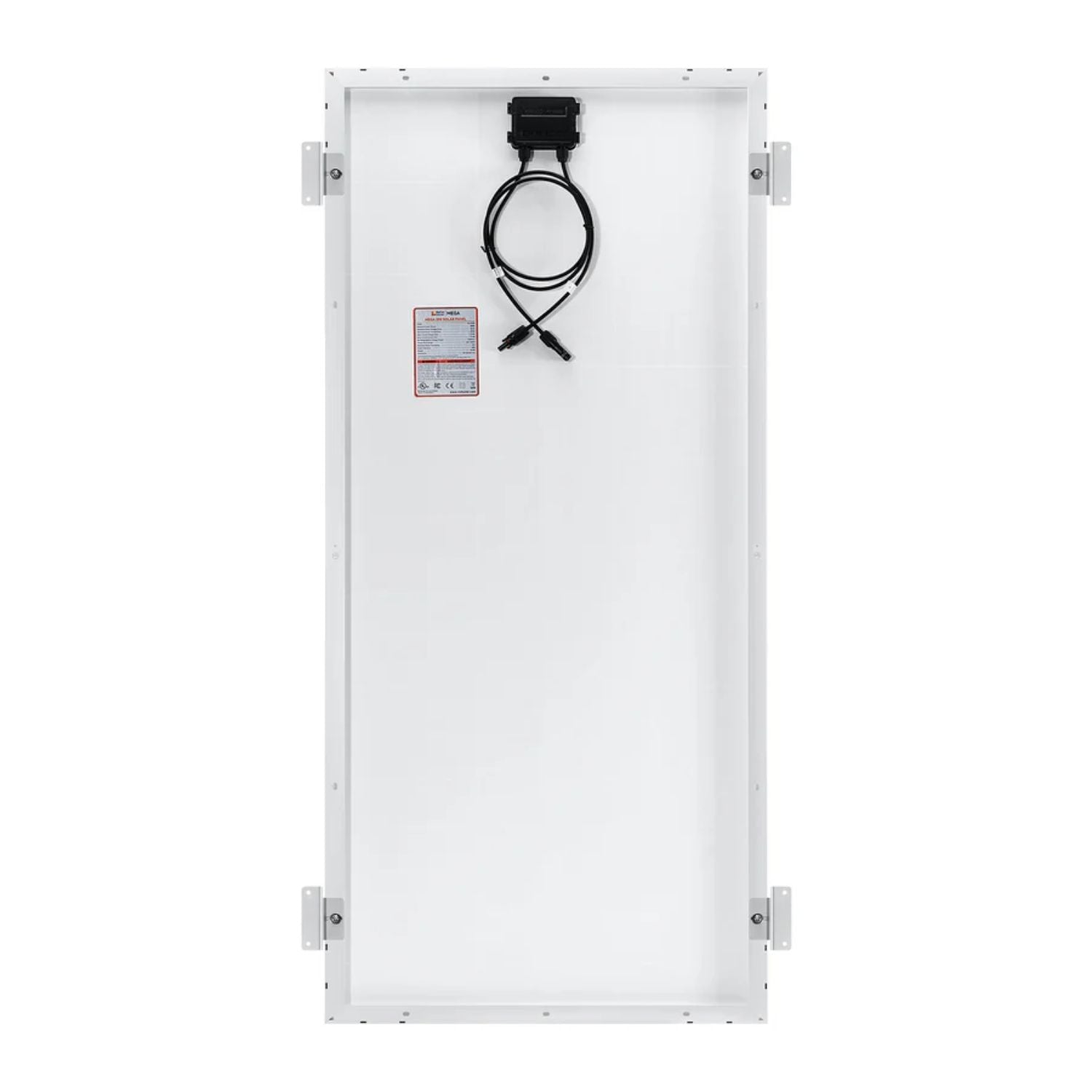 Rich Solar MEGA 200 WITH 3/4" Z BRACKETS Solar Panel back view
