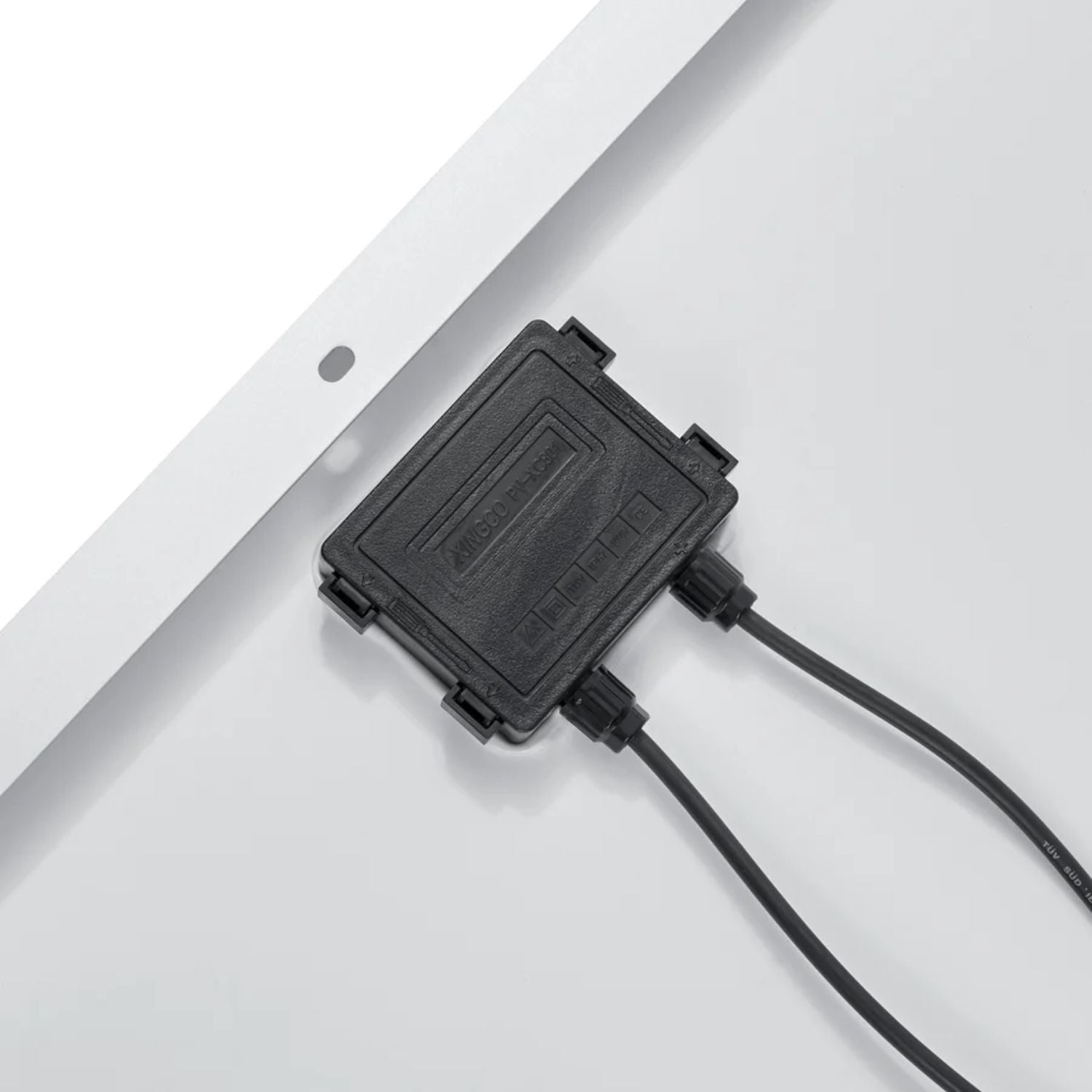 Rich Solar MEGA 200 WITH 3/4" Z BRACKETS Solar Panel close up wire view