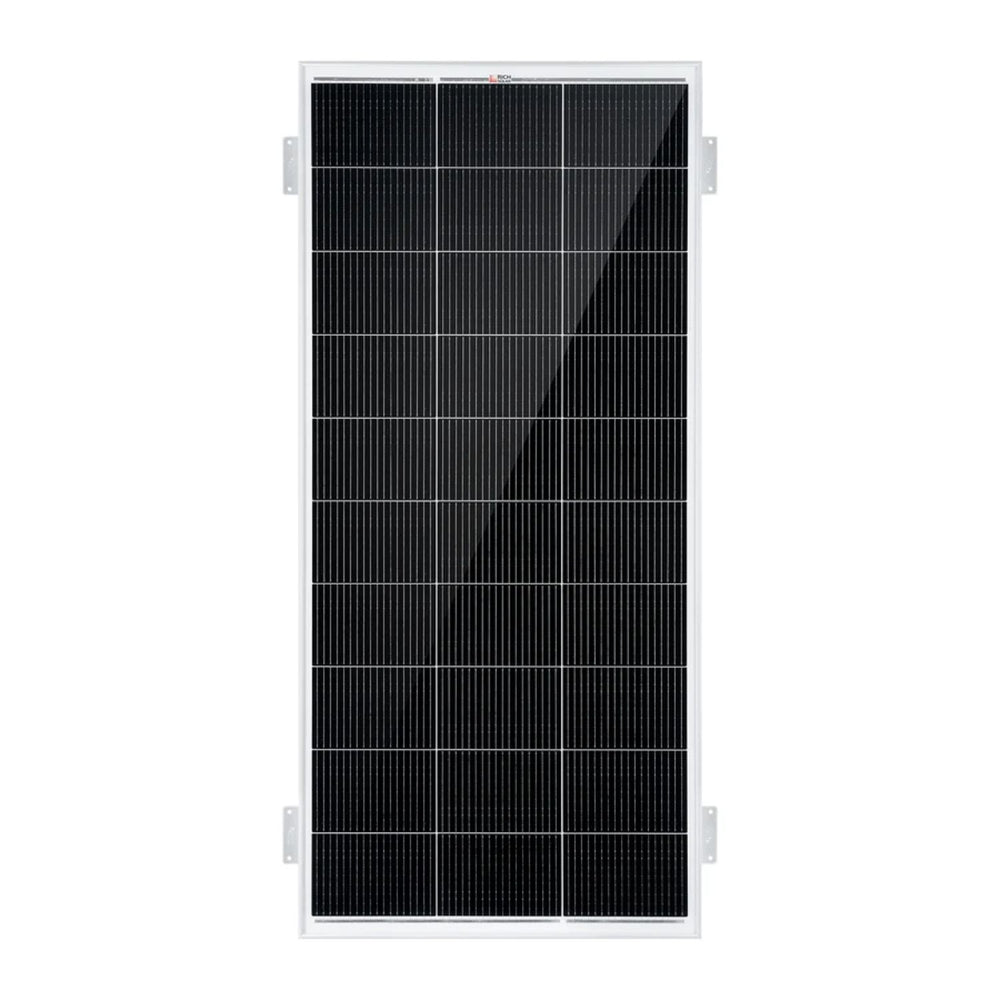Rich Solar MEGA 200 WITH 3/4" Z BRACKETS Solar Panel front view