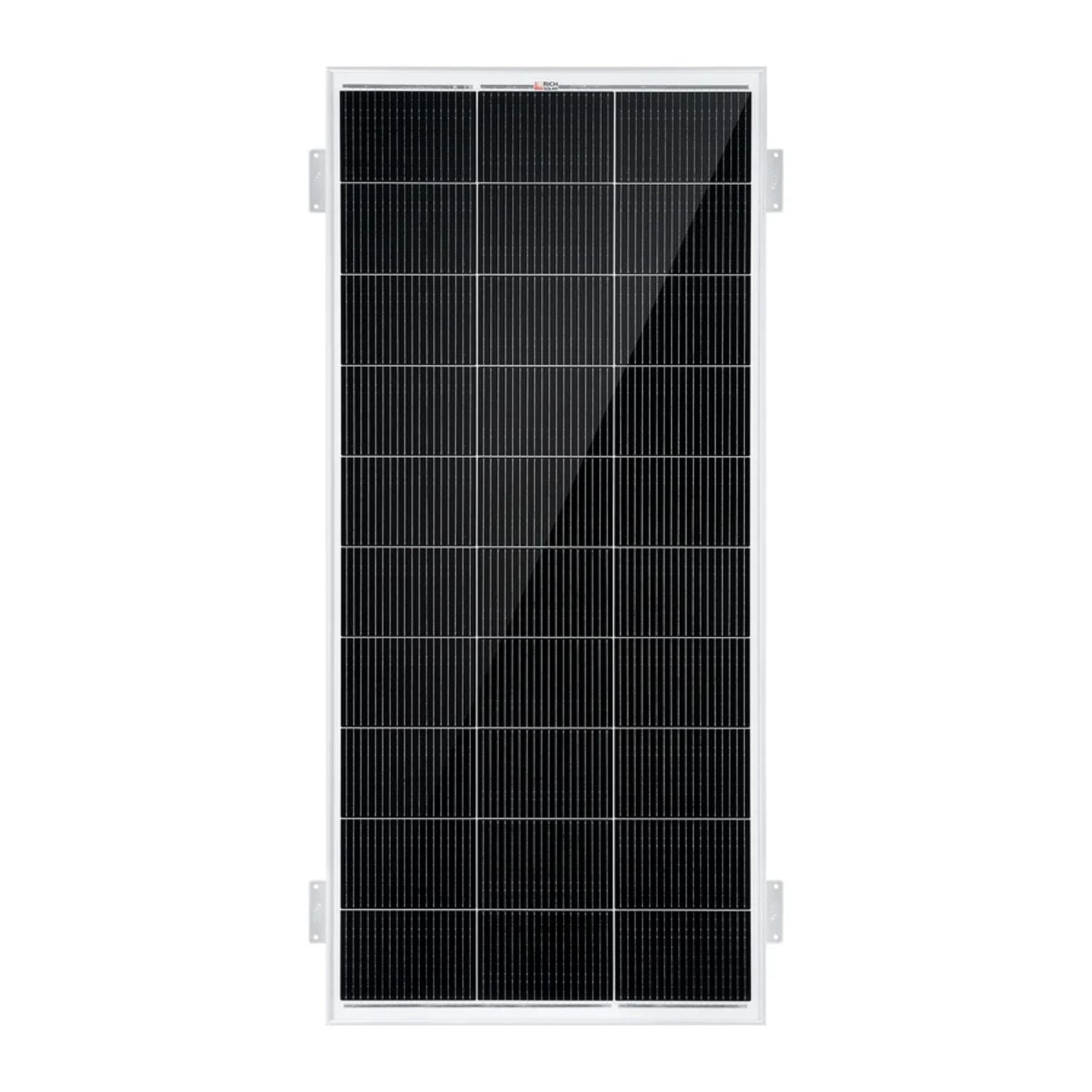 Rich Solar MEGA 200 WITH 3/4" Z BRACKETS Solar Panel front view