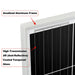 Rich Solar MEGA 200 Watt 12 Volt Monocrystalline Solar Panel Black - Materials