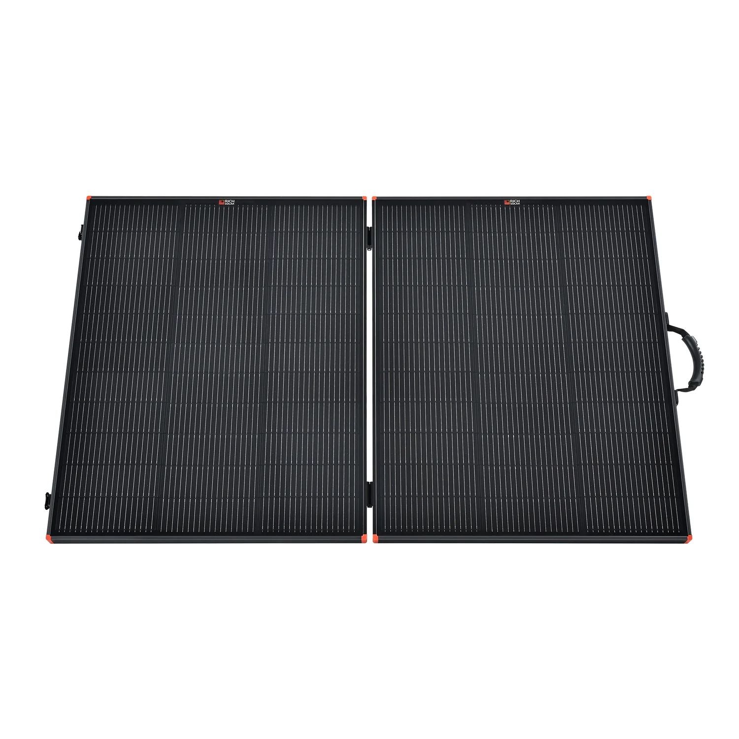 Rich Solar MEGA 200 Watt Briefcase Portable Solar Charging Kit front view 