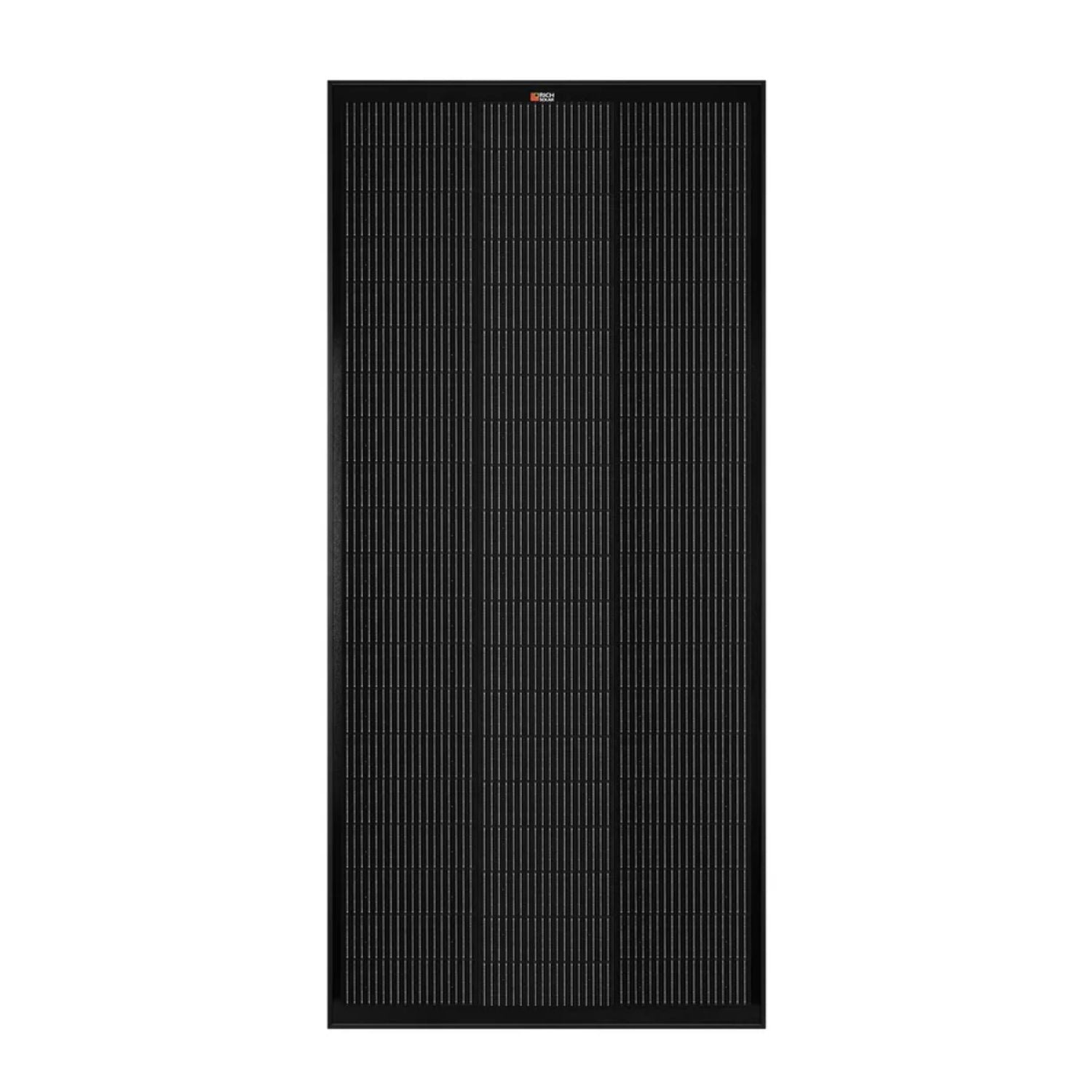 Rich Solar MEGA 200 Watt PRO ONYX 24 Volt Solar Panel front view
