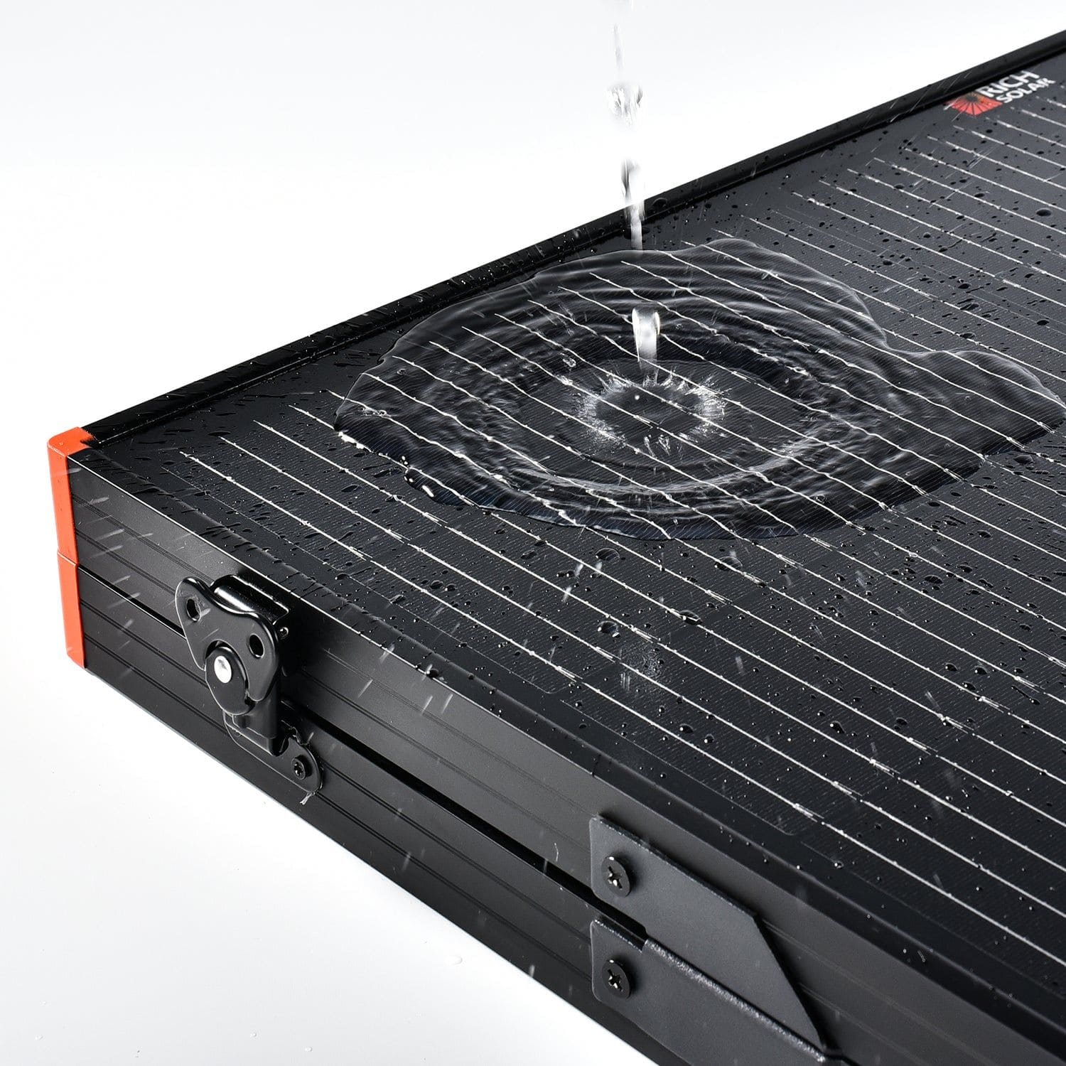 Rich Solar Mega 200W Portable Solar Panel Briefcase waterproof close up view