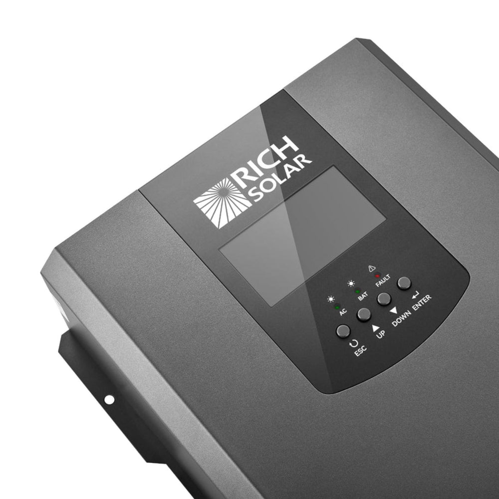 Rich Solar NOVA 3K12 Inverter back view close up view