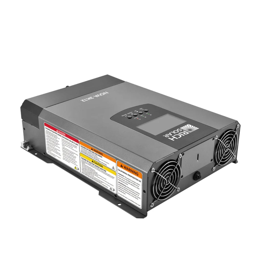 Rich Solar NOVA 3K12 Inverter in a laid-down position