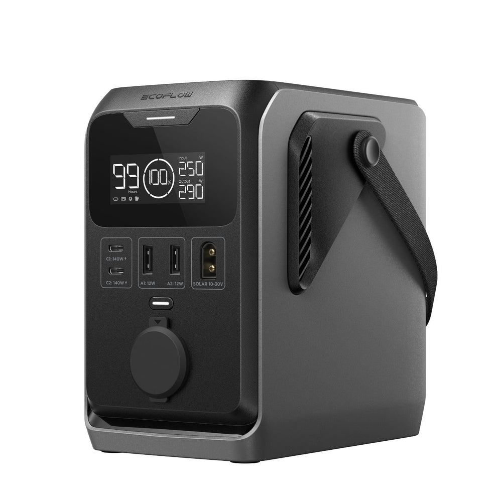 Right view of EcoFlow TRAIL 300DC Portable Power Station with black handle