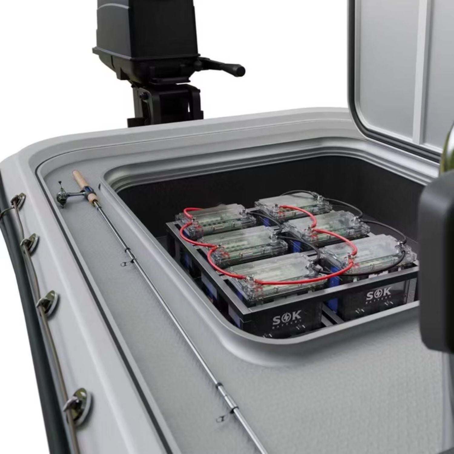 SOK 12V100Ah LiFePO4 Battery close up view