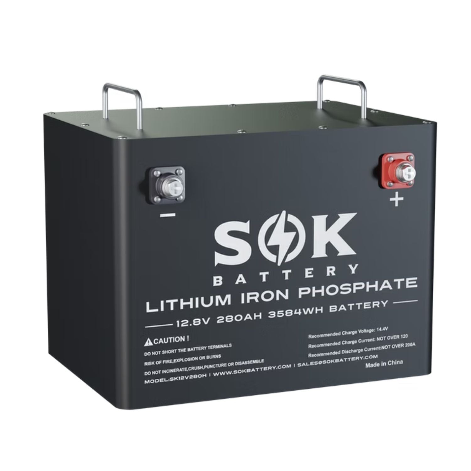 SOK 280Ah Battery, Built-in heater and Bluetooth, Best for RV or Marine SK12V280H