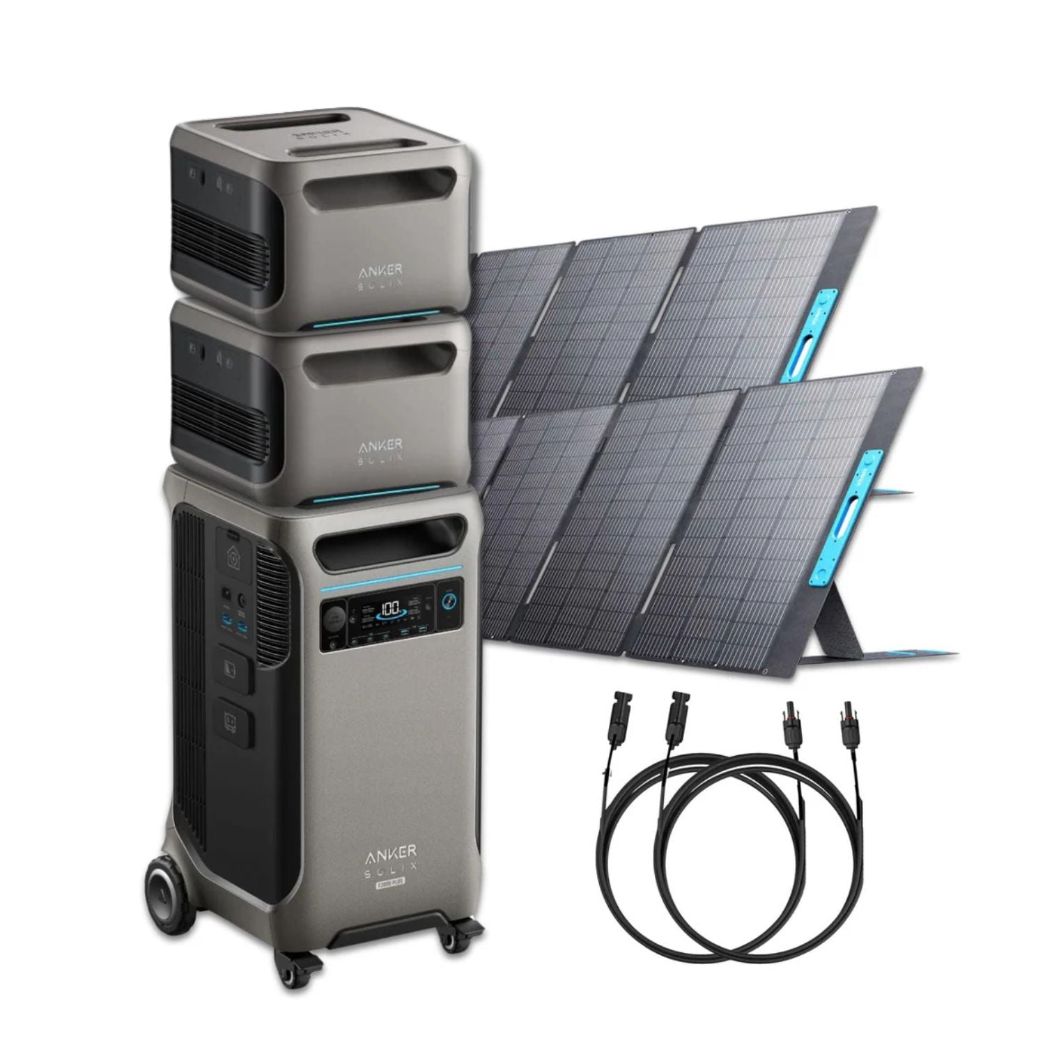SOLIX F3800 Plus Portable Solar Kit with two 400W Portable Solar Panel and two BP3800 Battery