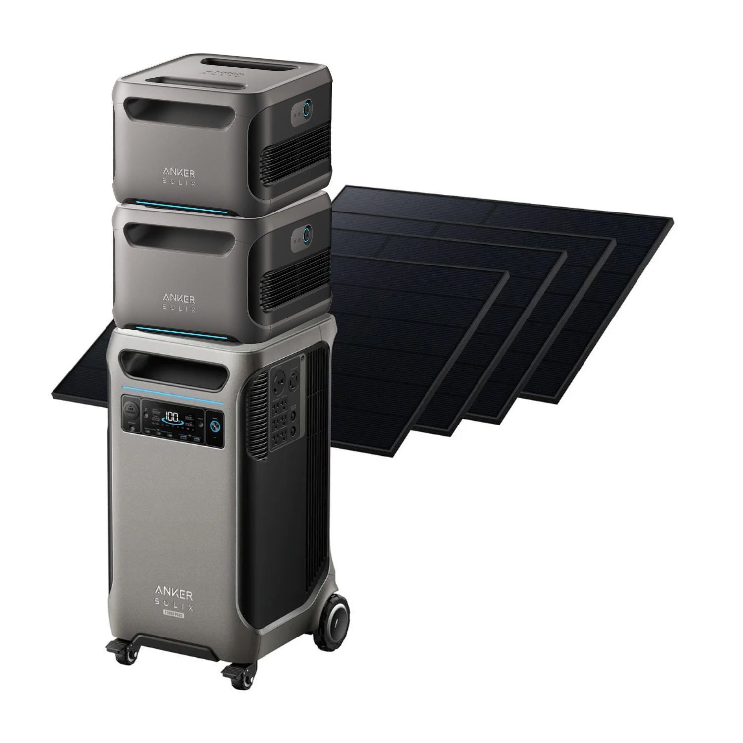 SOLIX F3800 Plus with four 410W Rigid Solar Panels with two BP3800 Battery
