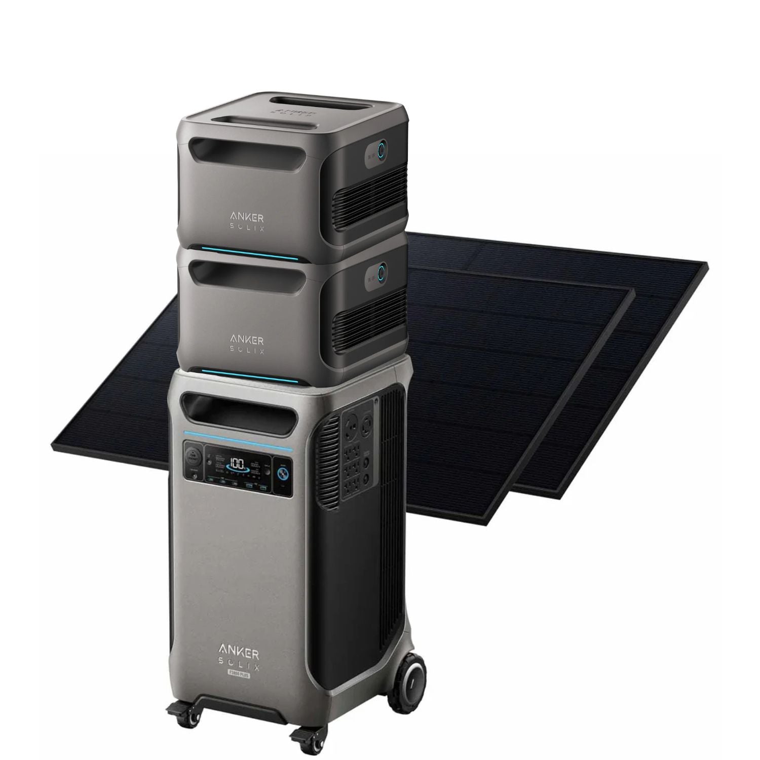 SOLIX F3800 Plus with two 410W Rigid Solar Panels with two BP3800 Battery