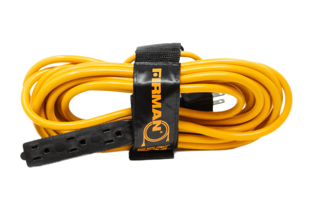 Firman 50' Medium Duty 5-15P to 5-15R Generator Utility Power Cord With Storage Strap