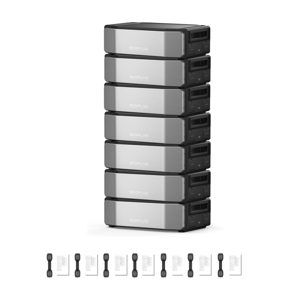 Seven Ecoflow DELTA Pro Ultra X Battery with inclusions