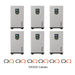 Six RUiXU Lithi2-16 16kWh Battery System with 6 pair OP200 Cables