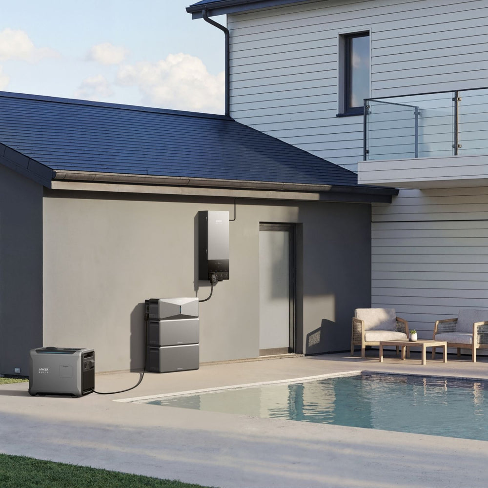 Smart Home Backup Kit connected to Anker Tri-Fuel 5500 Smart Generator