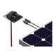 Solar panel connection kit with connectors and wiring on a white background