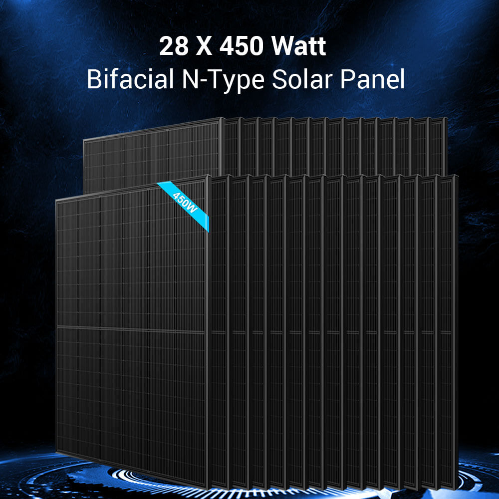 SunGoldPower 11.4kW Hybrid Solar Kit with 30.72kWh LiFePO4 Battery – SGH-11N3E product image 3