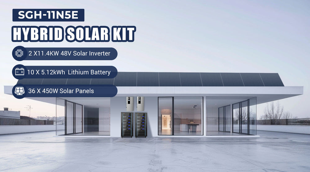 SunGoldPower 22.8kW Hybrid Solar Kit with 51.2kWh LiFePO4 Battery – SGH-11N5E product image 2