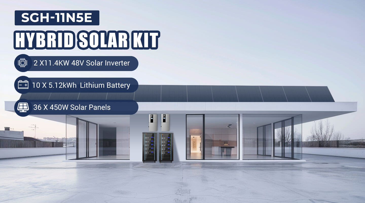 SunGoldPower 22.8kW Hybrid Solar Kit with 51.2kWh LiFePO4 Battery – SGH-11N5E product image 2