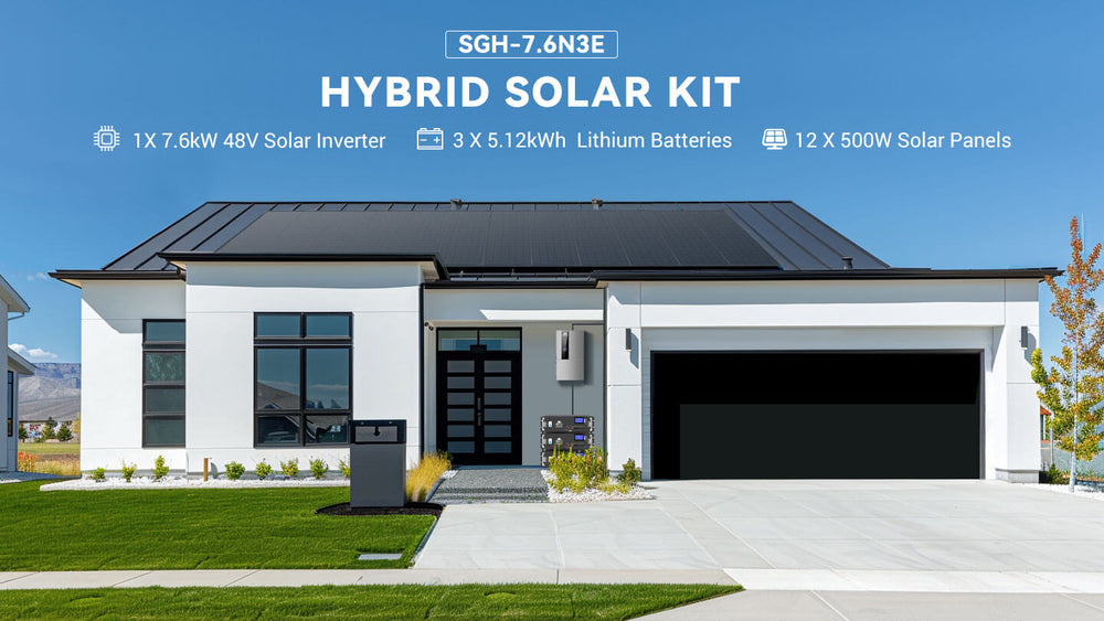 SunGoldPower 7.6kW Hybrid Solar Kit with 15.36kWh LiFePO4 Battery – SGH-attached in the house