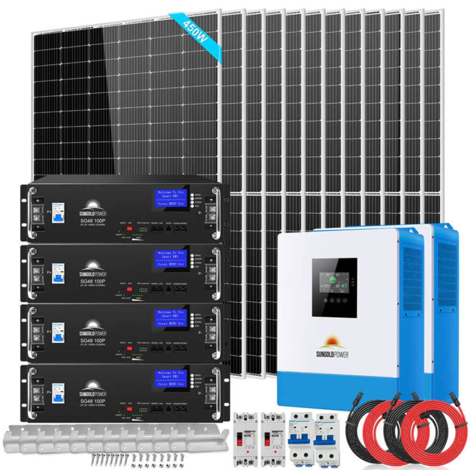 SunGold Power 10000W 48VDC Off Grid Solar Kit