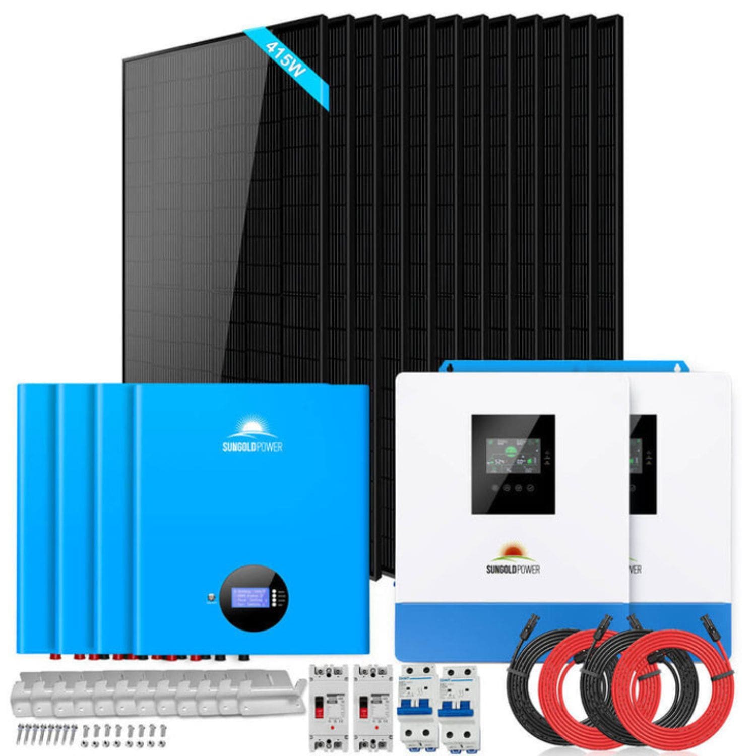 SunGold Power 10000W 48VDC SGM-10M2T Off Grid Solar Kit