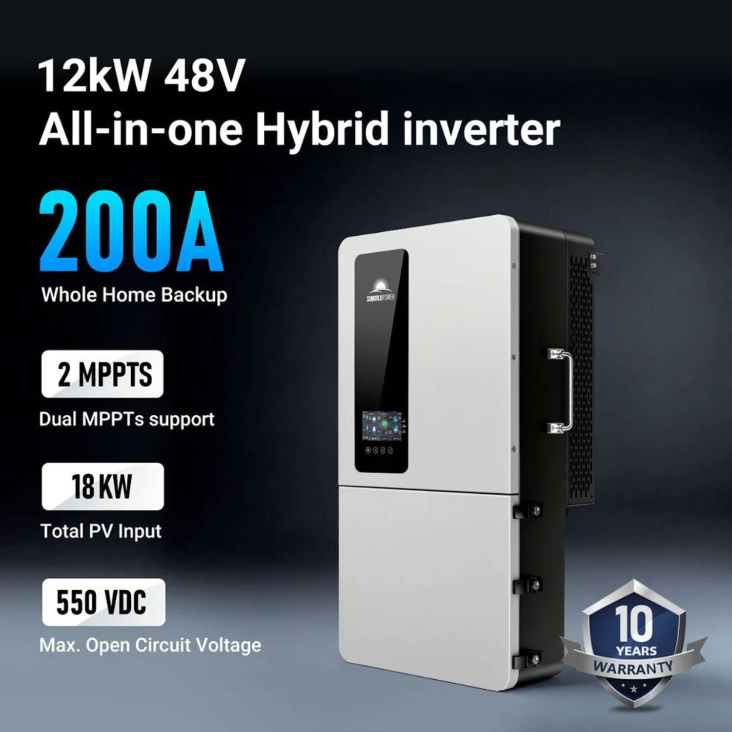 SunGold Power 12KW 48V All-in-one Hybrid Solar Inverter - Features